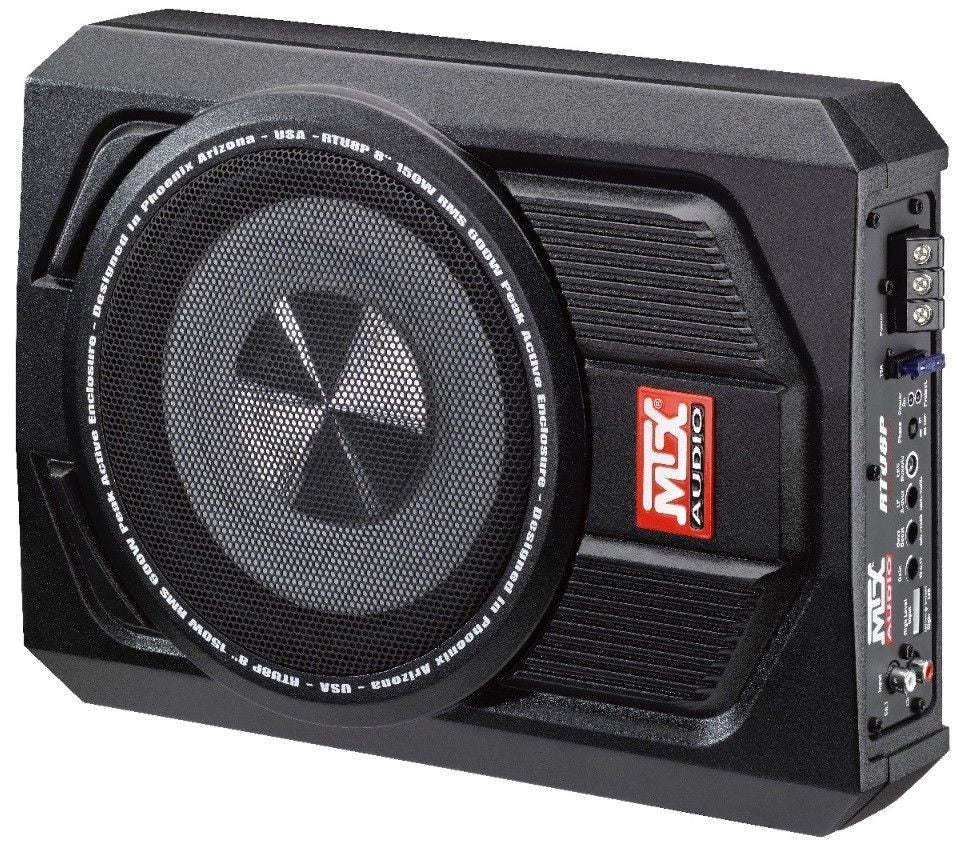 MTX RTU8P Road Thunder Active Underseat 8" inch 20cm 600 Watts Car Subwoofer