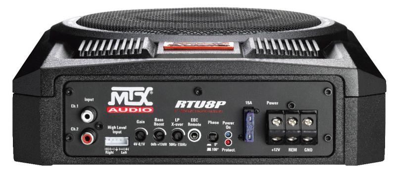 MTX RTU8P Road Thunder Active Underseat 8" inch 20cm 600 Watts Car Subwoofer