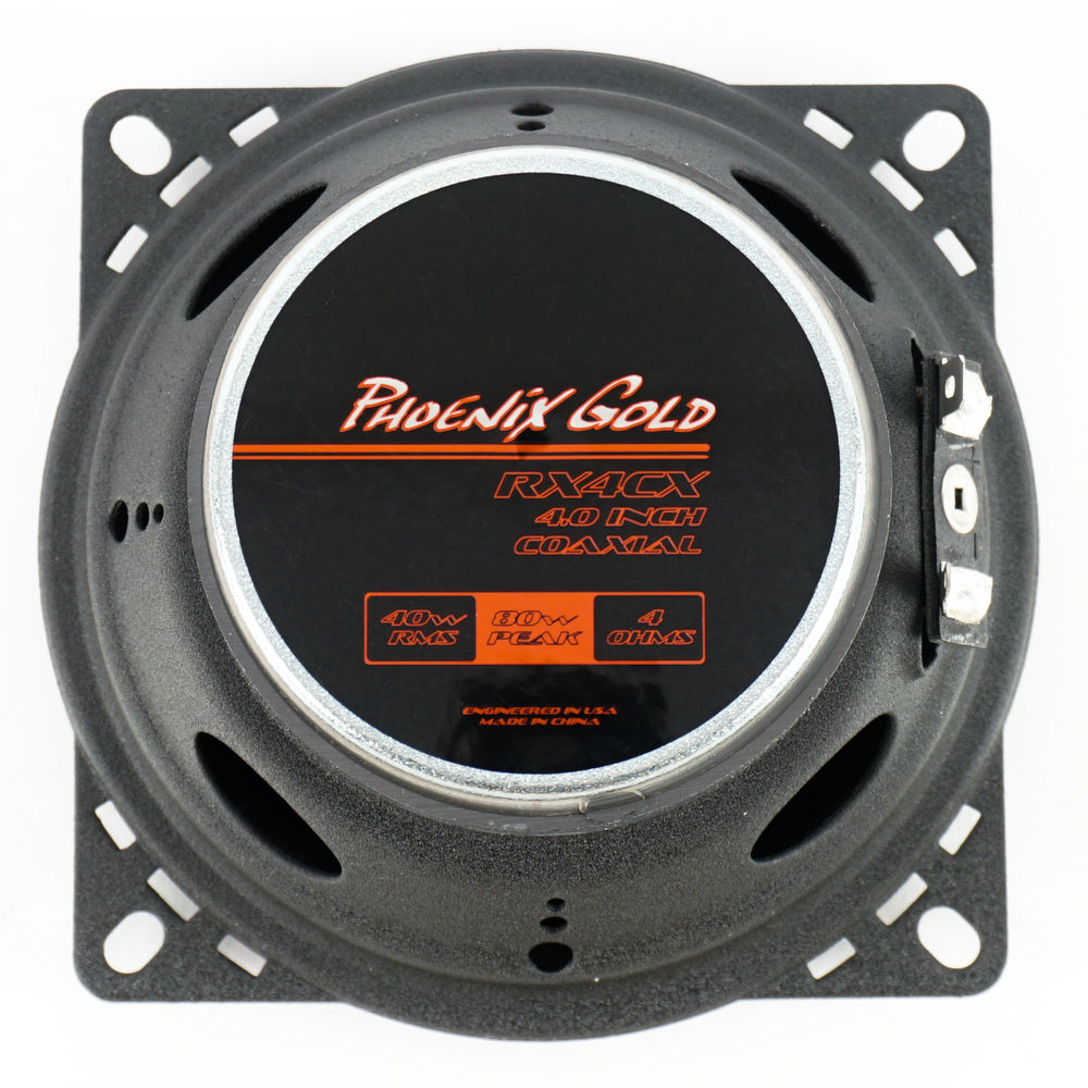 Phoenix Gold RX4CX RX-Series Car 4" Inch 100mm 80 Watts Coaxial Speakers