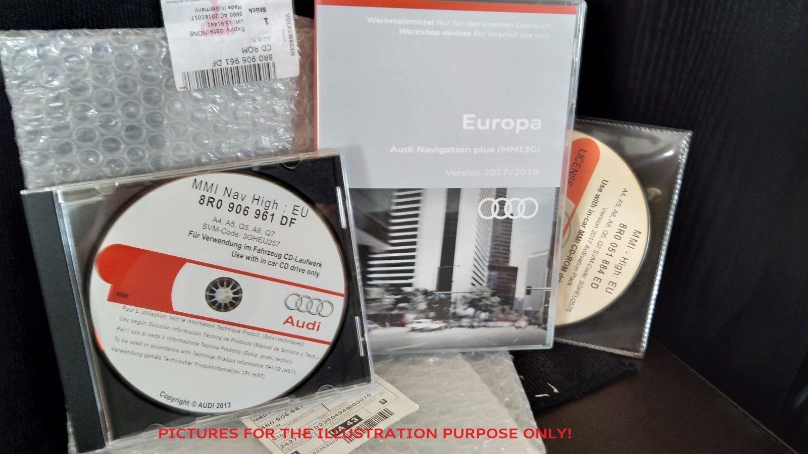 Audi A1, A3, A4, A5, A6, A7, A8, Q3, Q5, Q7 MMI 3G High HDD 2024 Navigation Map Update Package - 8R0060884GS