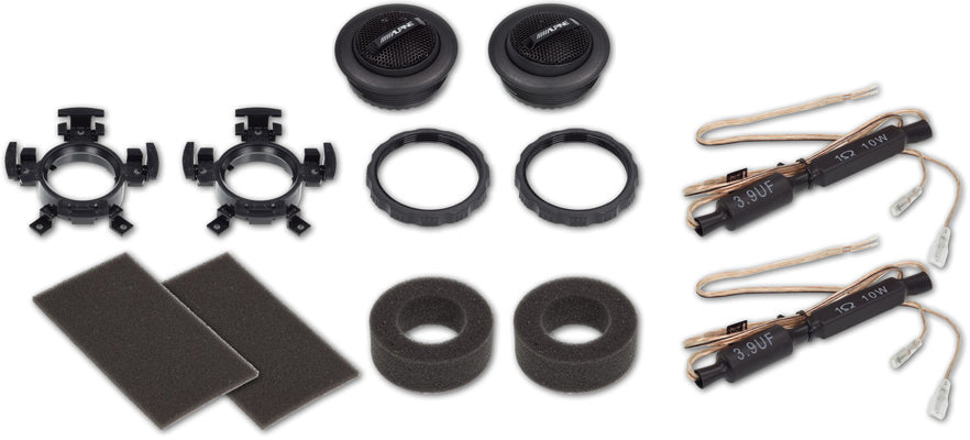 ALPINE S-S10TW Type-S 1" 240W Silk Dome Tweeters Set