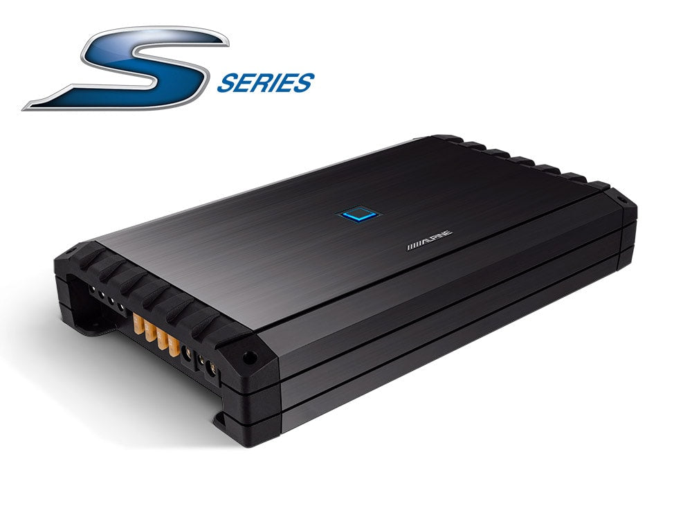 Alpine S2-A120M S-Series mono subwoofer amplifier — 1200 watts RMS x 1 at 2 ohms