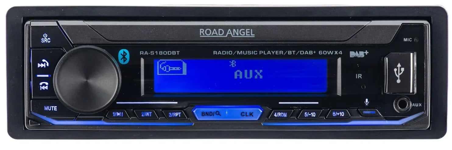 Road Angel RA-S180DBT Mechless Digital Media Player with Bluetooth and DAB Tuner