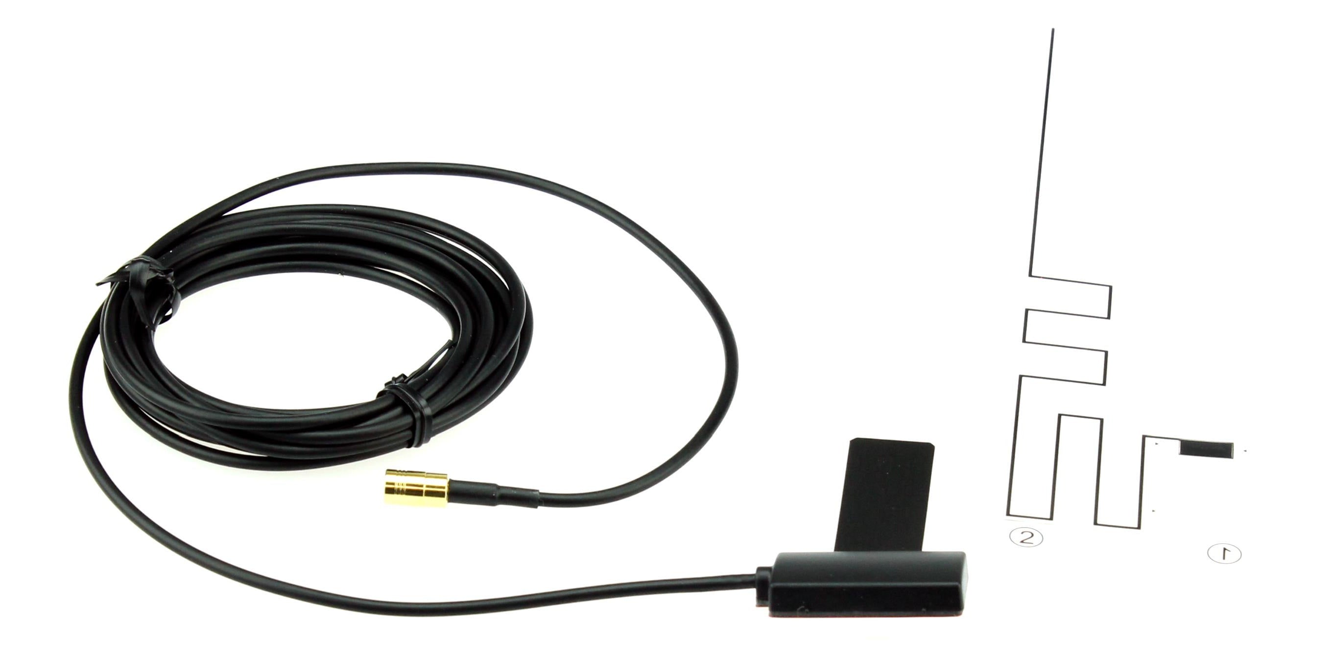 Universal Glass Mount DAB Car Radio DAB+ Digital 5v Amplified Aerial Antenna with Push On Connector