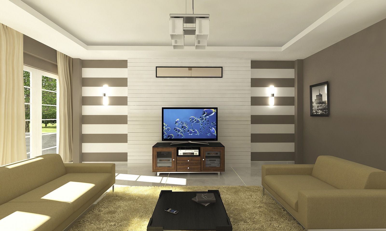 SANUS CADENZA61 AV Stand for Screens up to 70" - Natural Wood