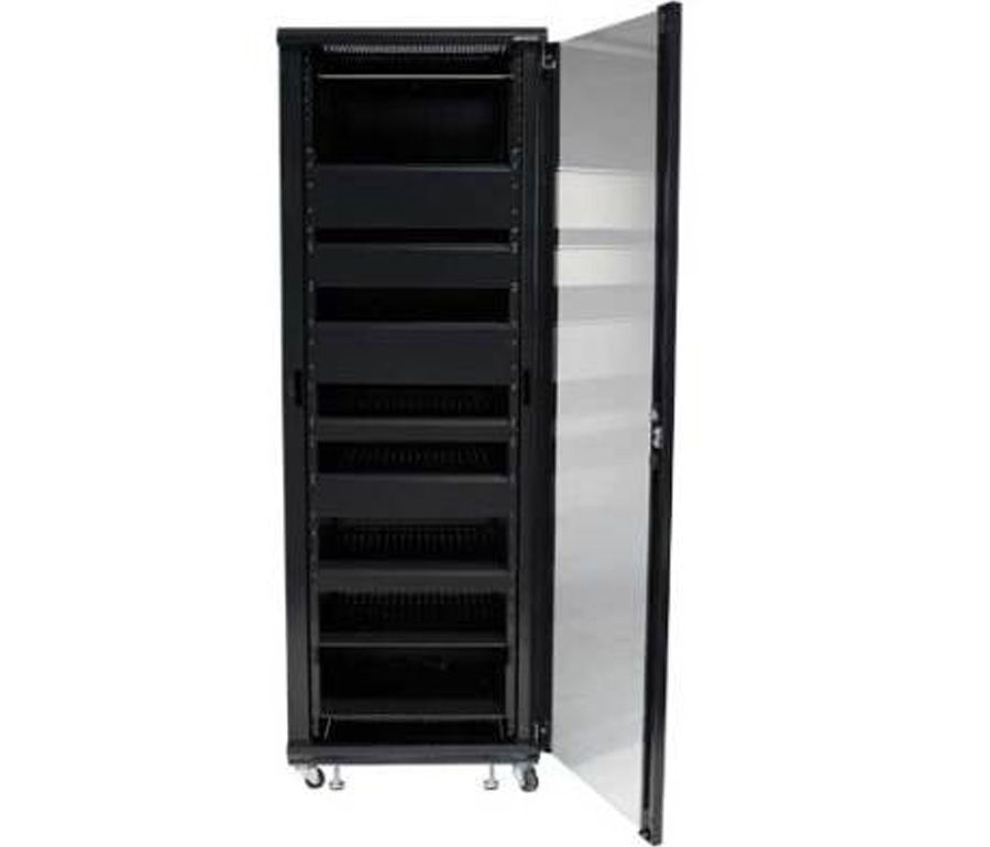 SANUS CFR2136-B1 70.5" AV Rack 36U Component Rack for Home Theatre Equipment