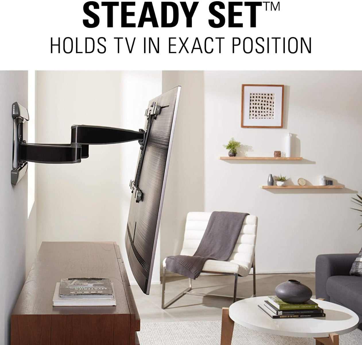 SANUS VLF728-B2 Large Full Motion Mount for TV's up to 90" - Black