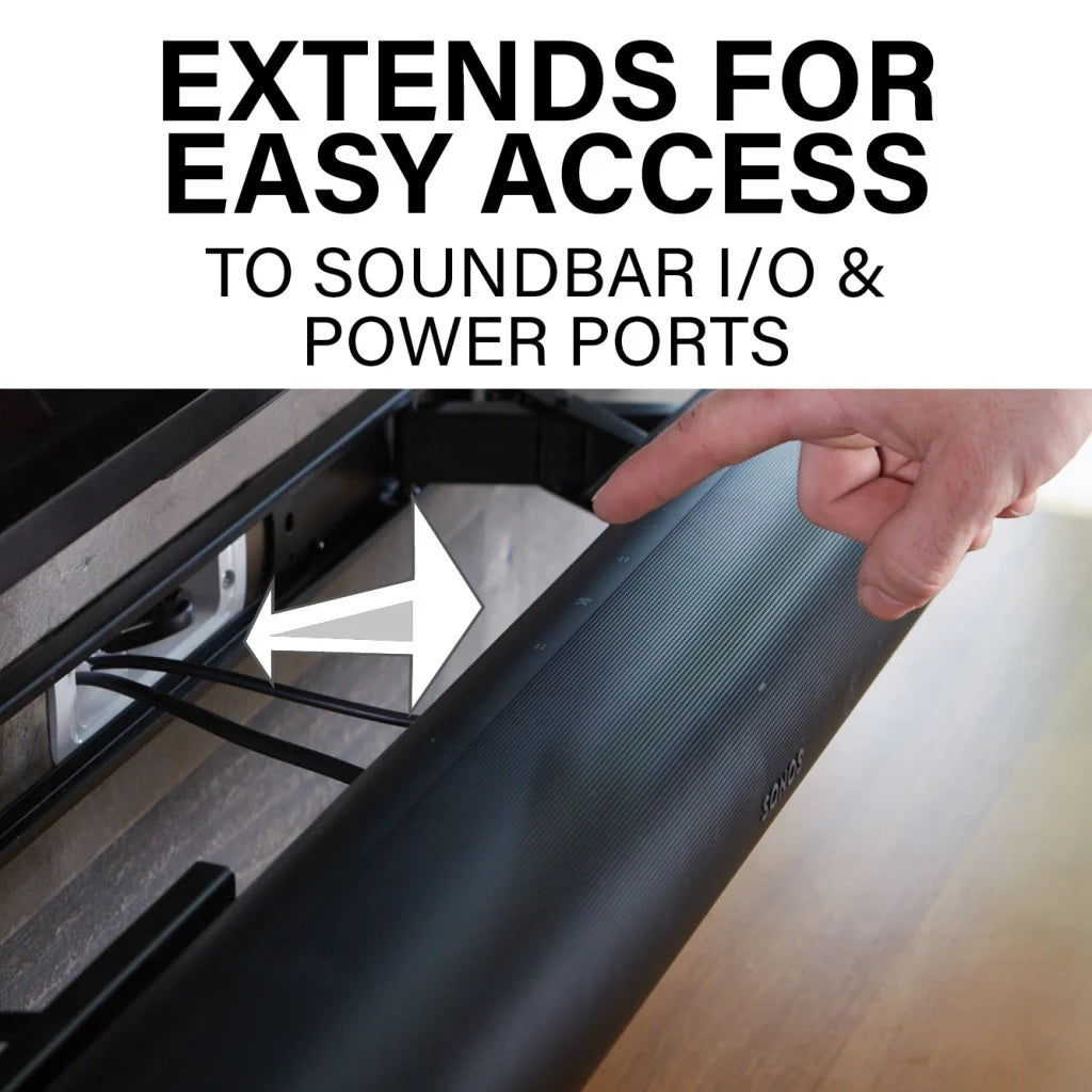 SANUS WSSAWM1-B2 Extendable Wall Mount Bracket for Sonos ARC Soundbar - Black