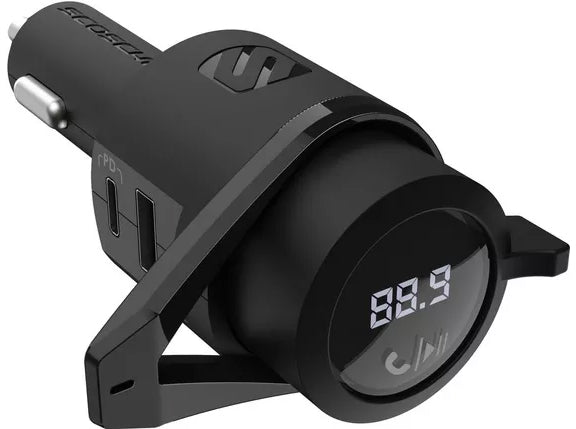 Scosche BTFM5 Bluetooth Hands-Free Car Kit with Digital FM Transmitter and Dual 12W USB Charging