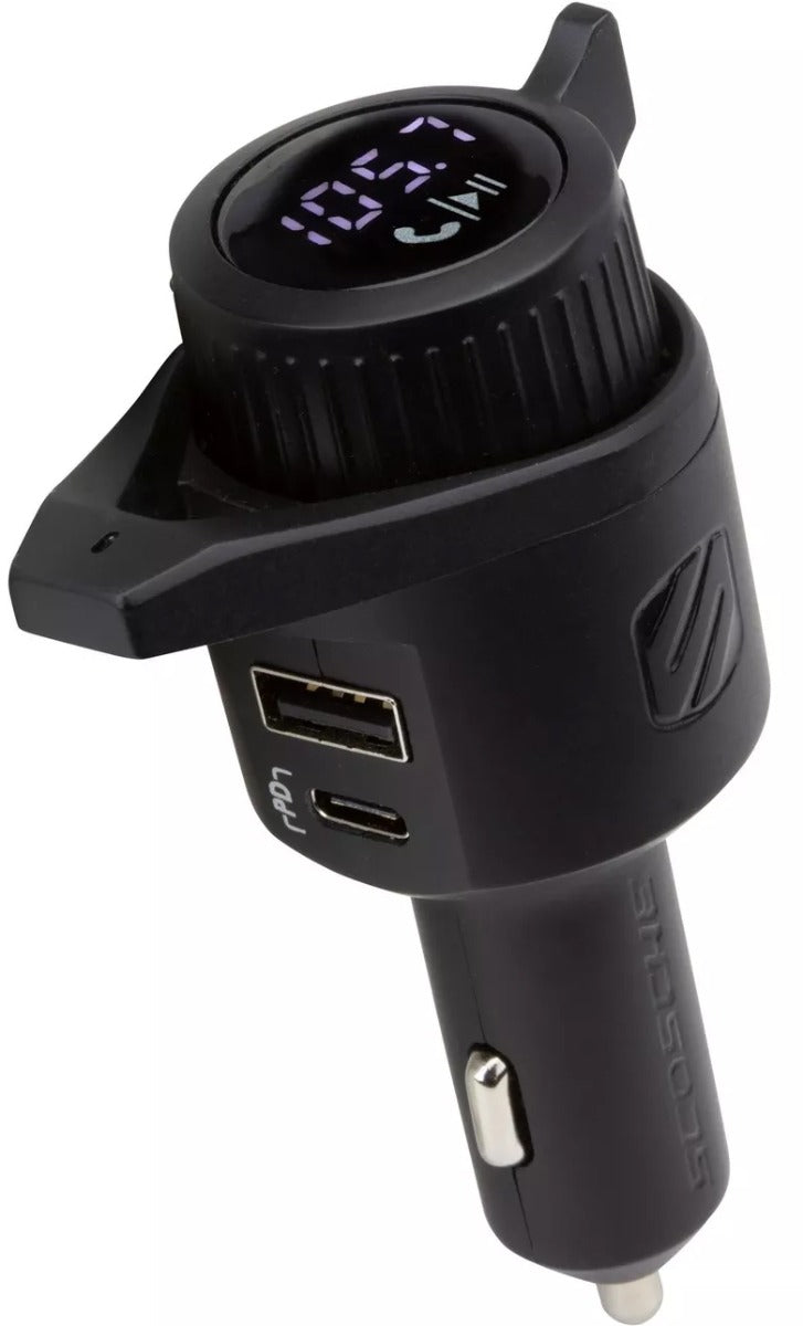 Scosche BTFM5 Bluetooth Hands-Free Car Kit with Digital FM Transmitter and Dual 12W USB Charging