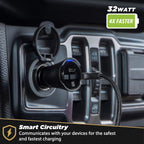 Scosche CPDCA32 PowerVolt 20W USB Type-C and 12W USB Type-A 3.0 Fast Car Charger