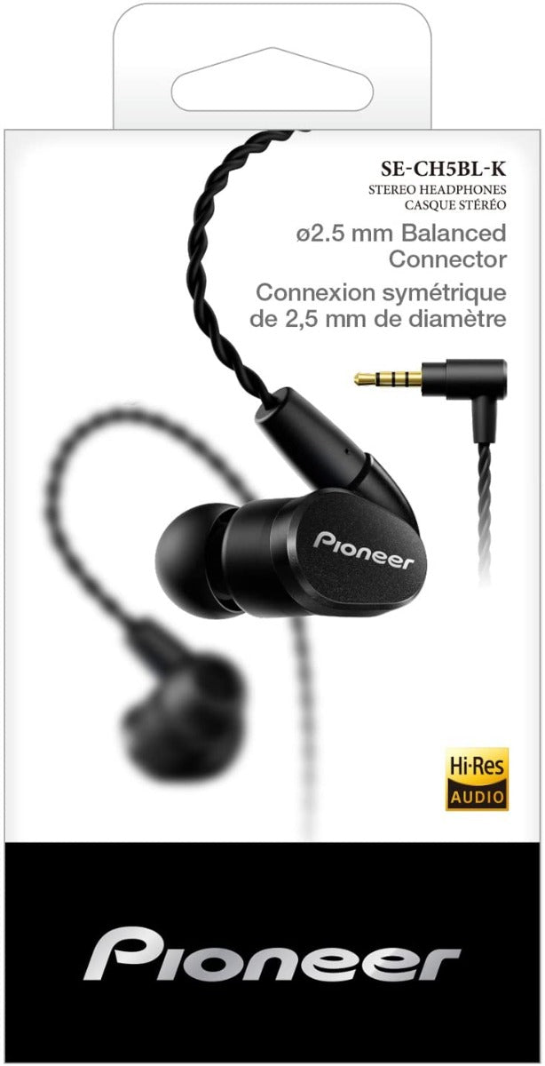 Pioneer SE-CH5BL-K Hi-Res Audio Balanced In-ear Headphone