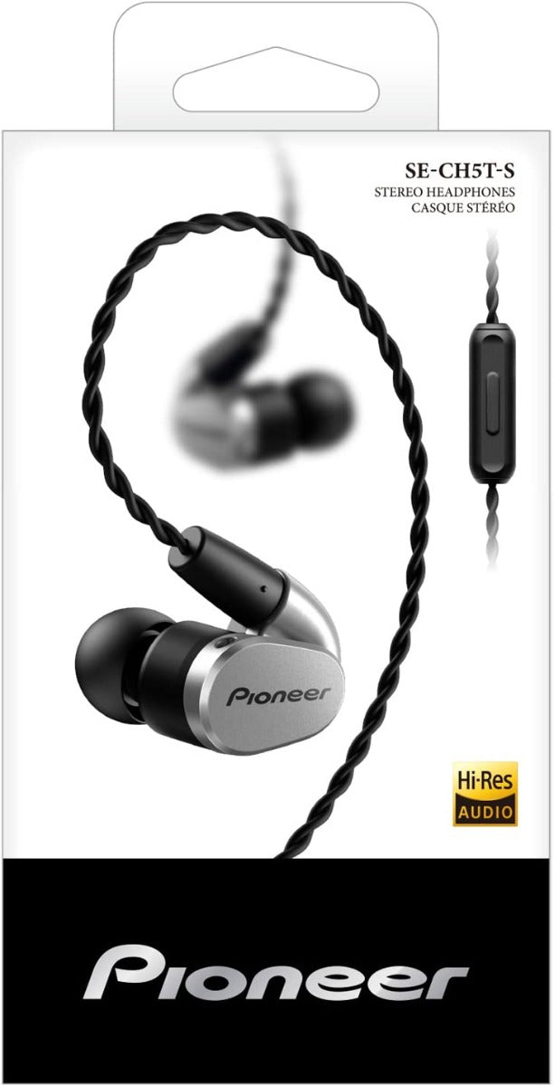Pioneer SE-CH5T-S Hi-Res Audio Balanced In-ear Headphone - Silver