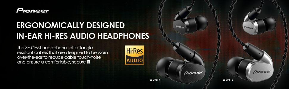 Pioneer SE-CH5BL-K Hi-Res Audio Balanced In-ear Headphone