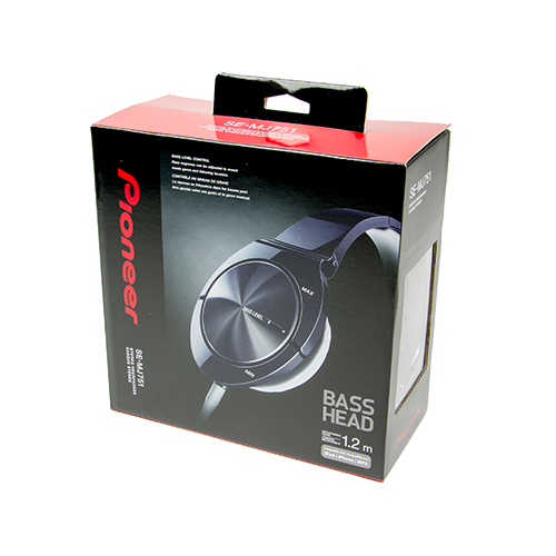 Pioneer SE-MJ751 Bass Head Series Ultra Lightweight On-Ear Headphones Black
