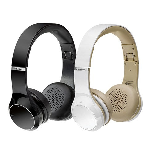Pioneer SE-MJ771BT(W) On-Ear Bluetooth Headset (ultra-deep bass response, max. 32 hours playback time, speakerphone, aptX, NFC, Multi-Pairing, folding design), white