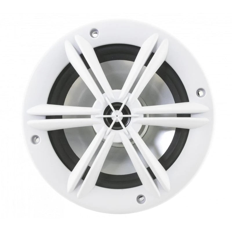 Stinger SEA65W 300W 6.5" Sea Series 2 Way Coaxial 4-ohm Marine and Powersports Speakers with Gloss White Grilles