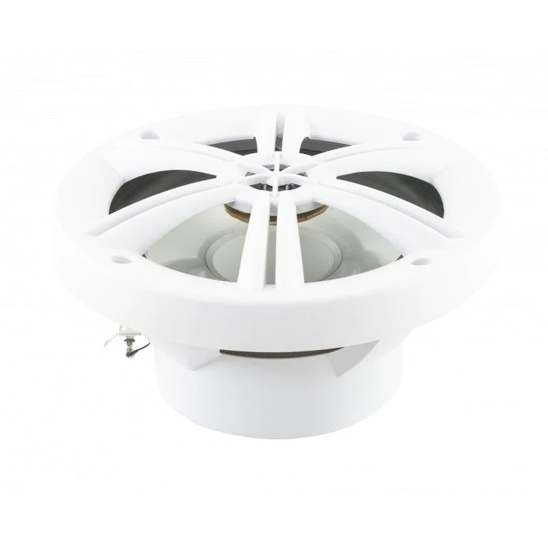 Stinger SEA65W 300W 6.5" Sea Series 2 Way Coaxial 4-ohm Marine and Powersports Speakers with Gloss White Grilles