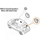 Abarth/ Fiat 500 (2008-2016) BLAM RELAX 165RC Rear Side Hatch Coaxial speaker upgrade fitting kit SFK-FIA2-RC165