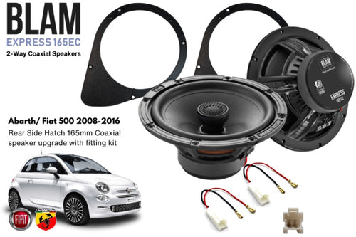 Abarth/ Fiat 500 (2008-2016) BLAM EXPRESS 165EC Rear Side Hatch Coaxial speaker upgrade fitting kit SFK-FIA2-EC165