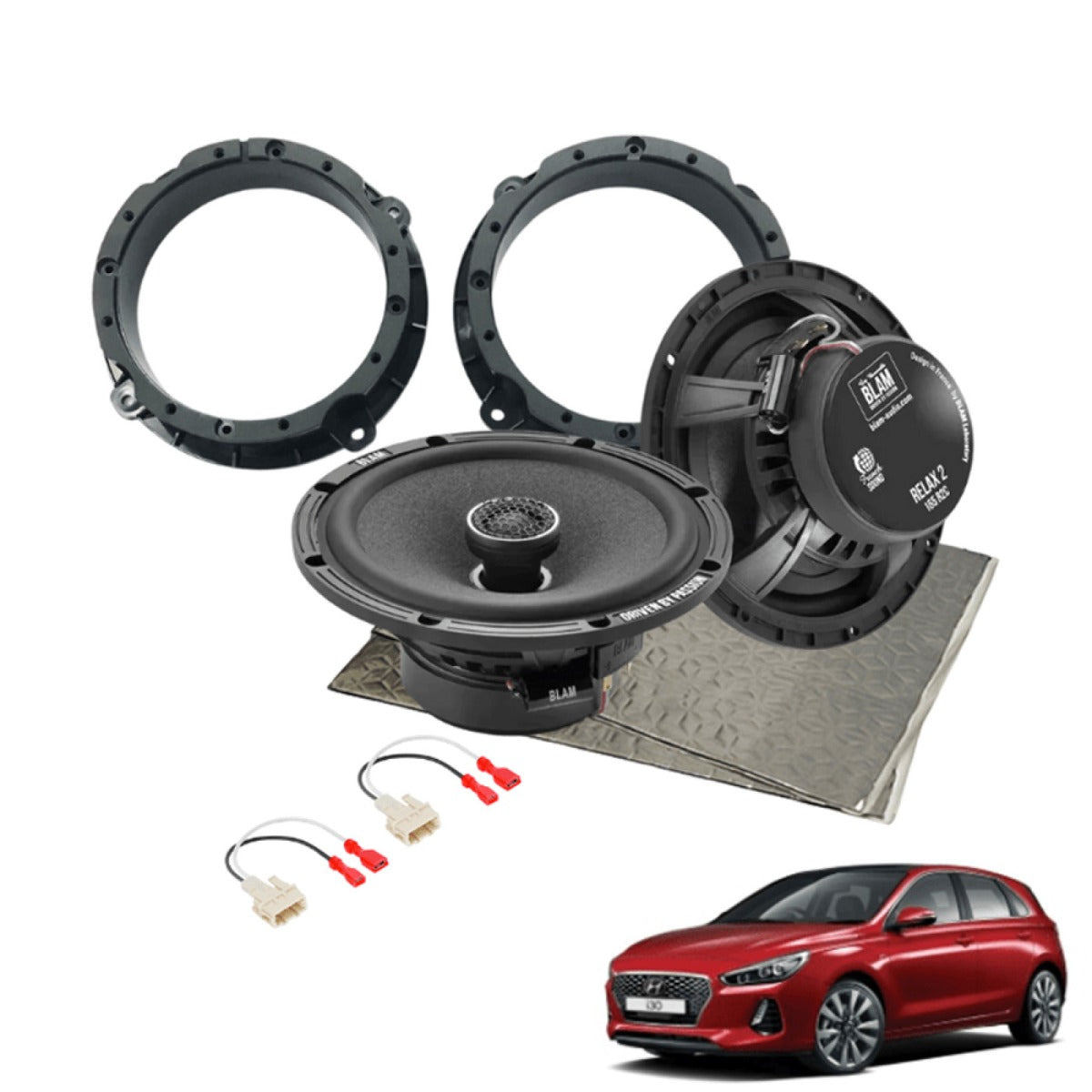 Hyundai i30 (2017 Onwards) 165mm (6.5 Inch) rear door car speaker kit SFK-HYU01-RC165