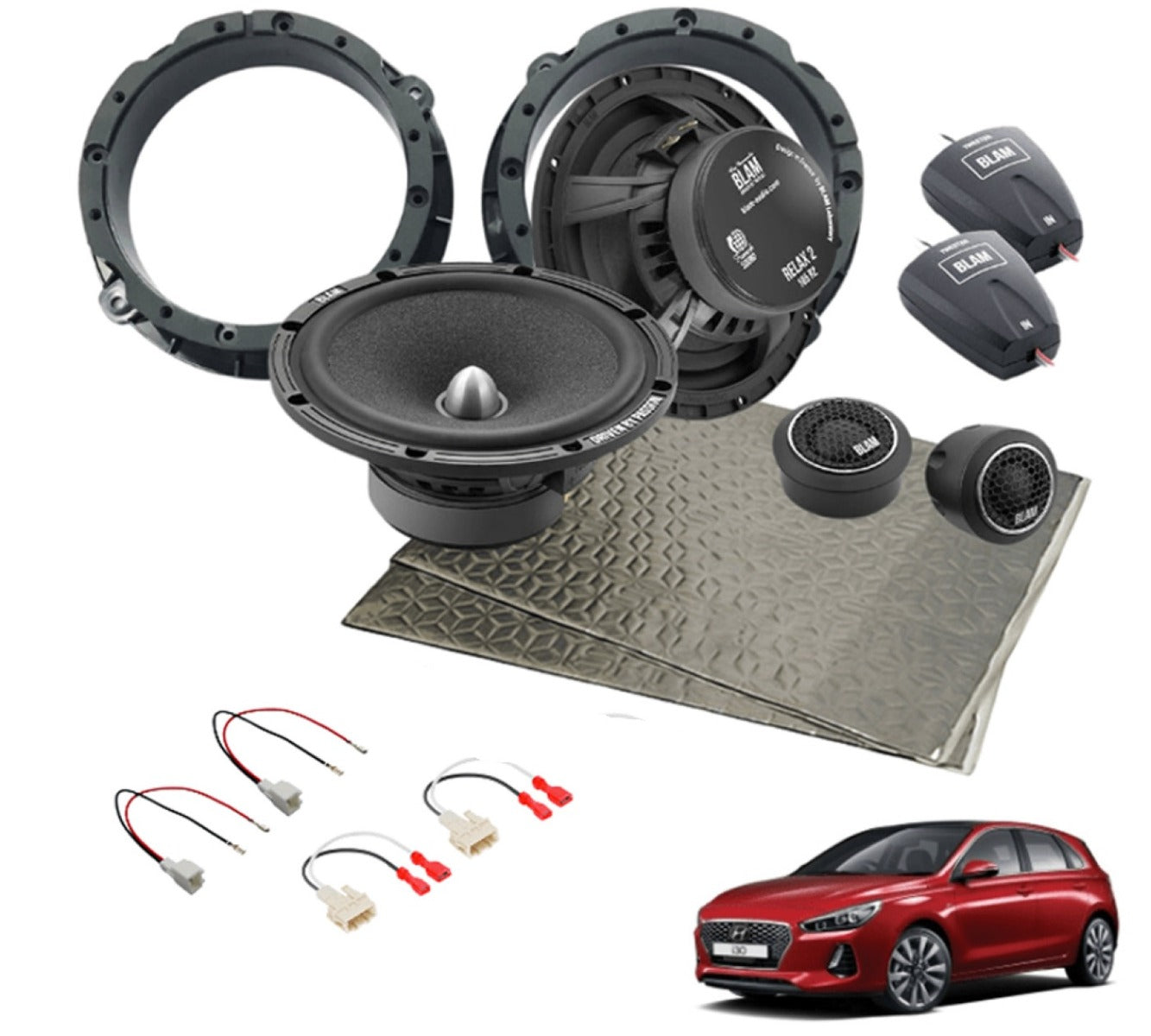 Hyundai i30 (2017 Onwards) 165mm (6.5 Inch) front door car speaker kit SFK-HYU01-RS165