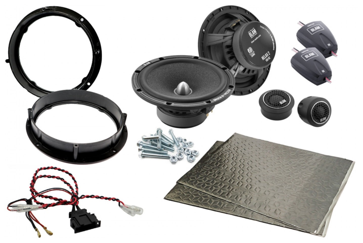 Skoda Fabia, Octavia 165mm (6.5 Inch) complete BLAM RELAX speaker upgrade fitting kit SFK-VW2-RS165