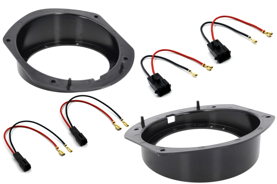 Tesla Model S 130mm rear door speaker upgrade fitting kit SFKU-TSL02-130
