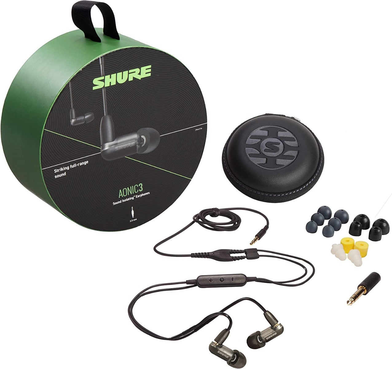 Shure AONIC 3 Earphones with Balanced Armature Drivers - Black