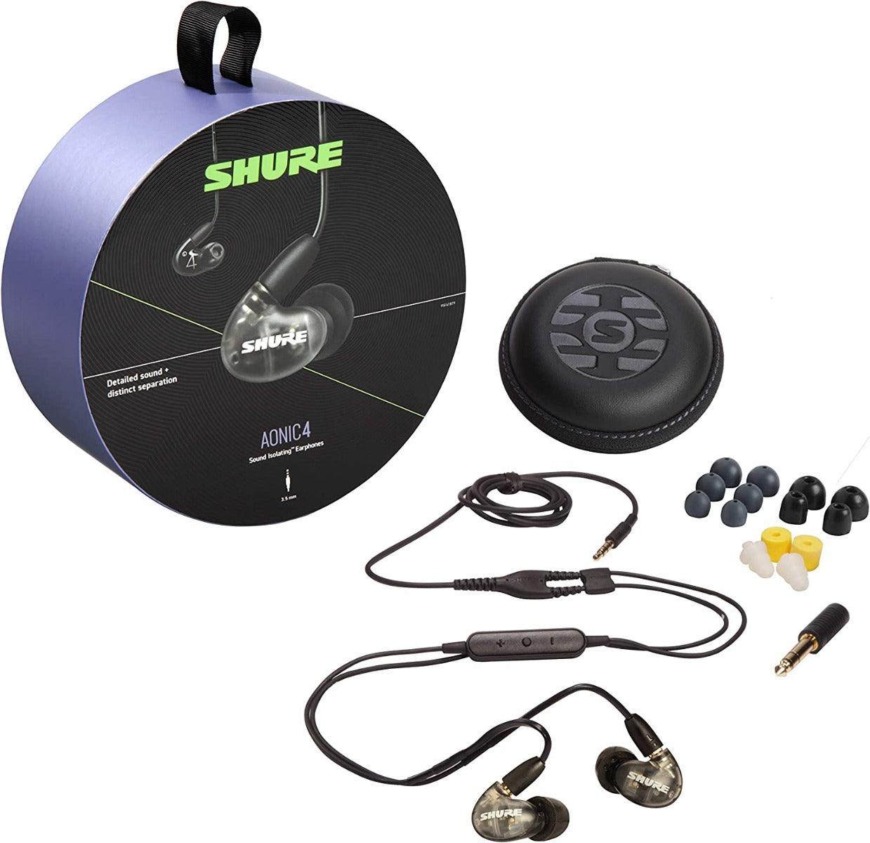 Shure AONIC 4 Earphones with Balanced Armature Drivers - Black