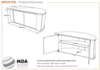 MDA Designs Sirius 850 Black TV Cabinet