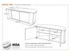 MDA Designs Sirius 1200 Black  TV Cabinet