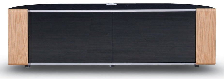 MDA Designs Sirius 1600 Black and Oak / Walnut interchangeable panels  TV Cabinet