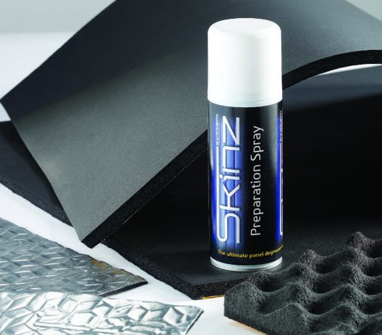 Skinz Preparation Spray the perfect surface degreaser for sound deadening