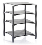 Norstone SLENDER HiFi 4 shelf HI-FI Stand Gunmetal Grey Finish NORSLEGG