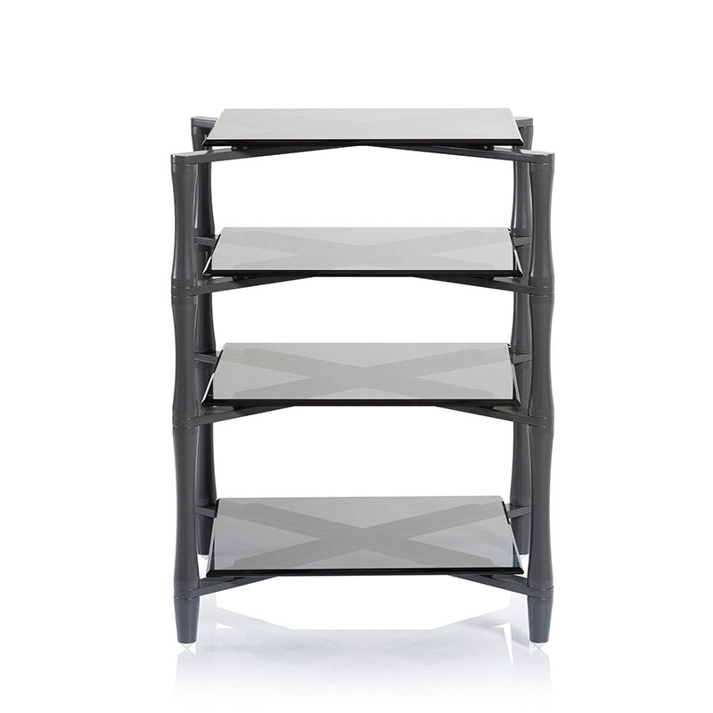 Norstone SLENDER HiFi 4 shelf HI-FI Stand Gunmetal Grey Finish NORSLEGG
