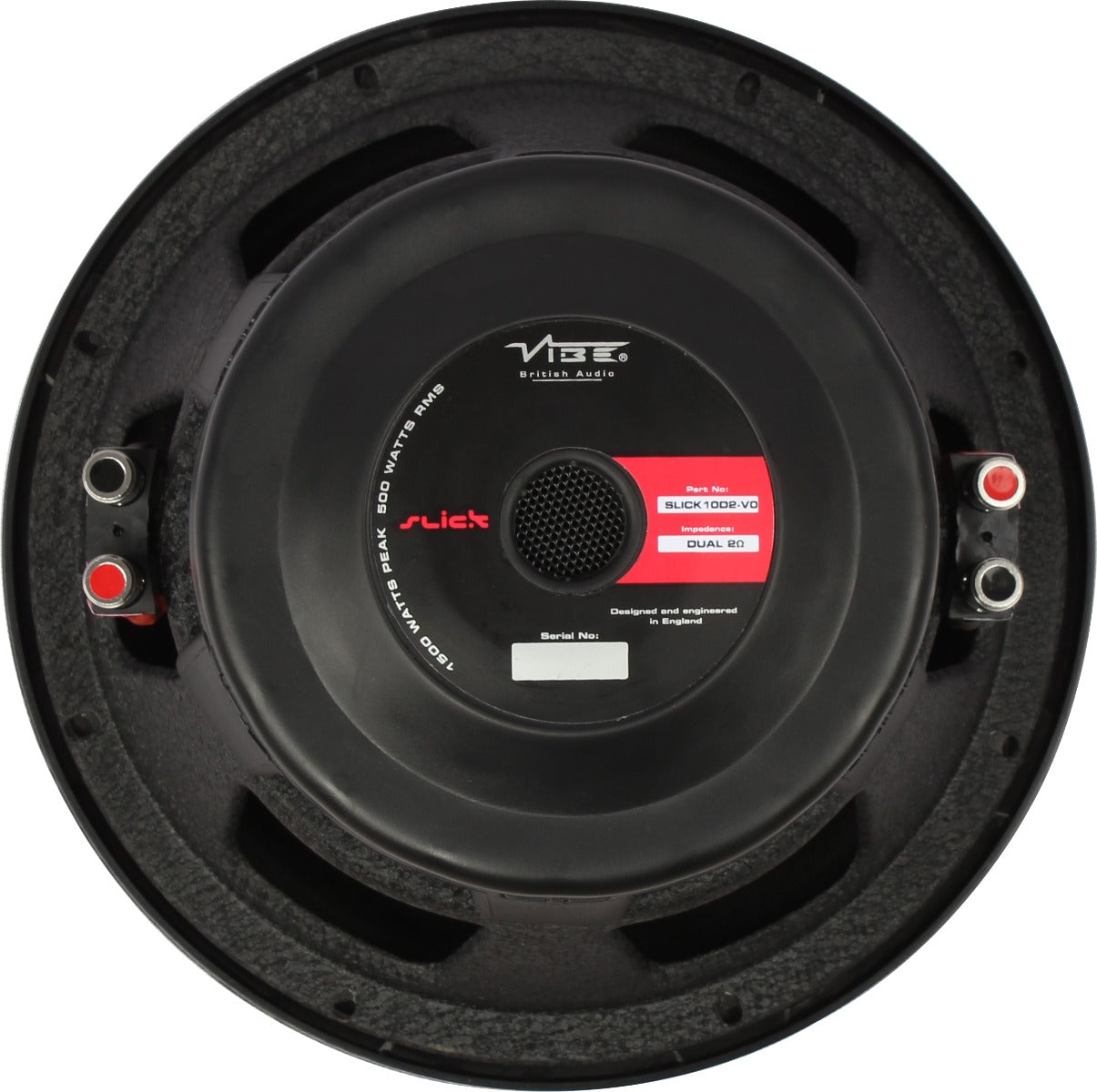 Vibe SLICK10D2-V3 10 inch high power subwoofer 1500W max power, 550W RMS