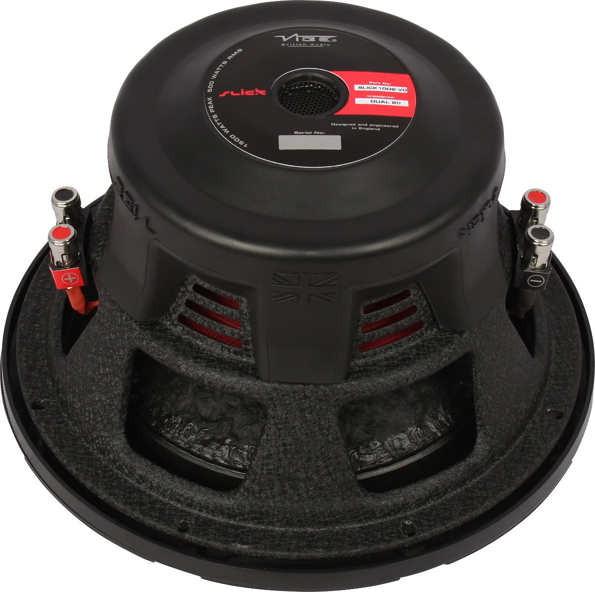 Vibe SLICK10D2-V3 10 inch high power subwoofer 1500W max power, 550W RMS