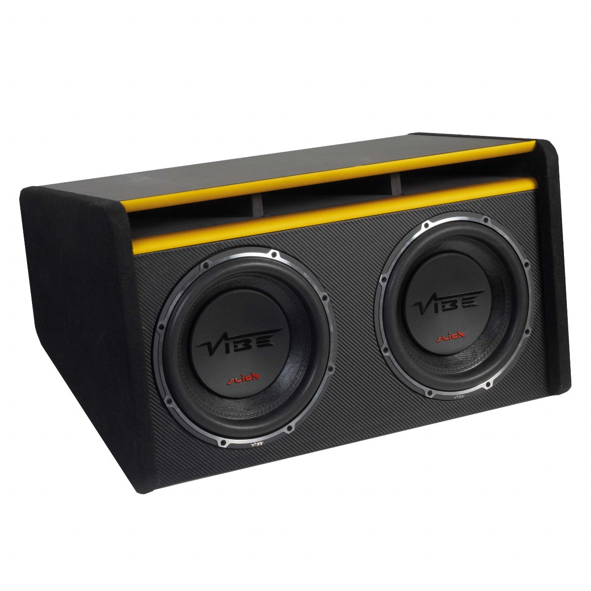 Vibe SLICKMIT12T-V3 MIT Series 12 Inch 3000w Twin Passive Trapezius Bass Subwoofer Enclosure