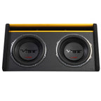 Vibe SLICKMIT12T-V3 MIT Series 12 Inch 3000w Twin Passive Trapezius Bass Subwoofer Enclosure
