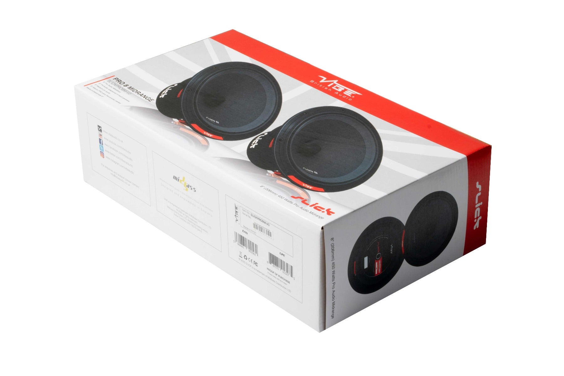 Vibe SLICKPRO6M-V0 - 6" Pro Pro Midrange Speakers 4Ohm