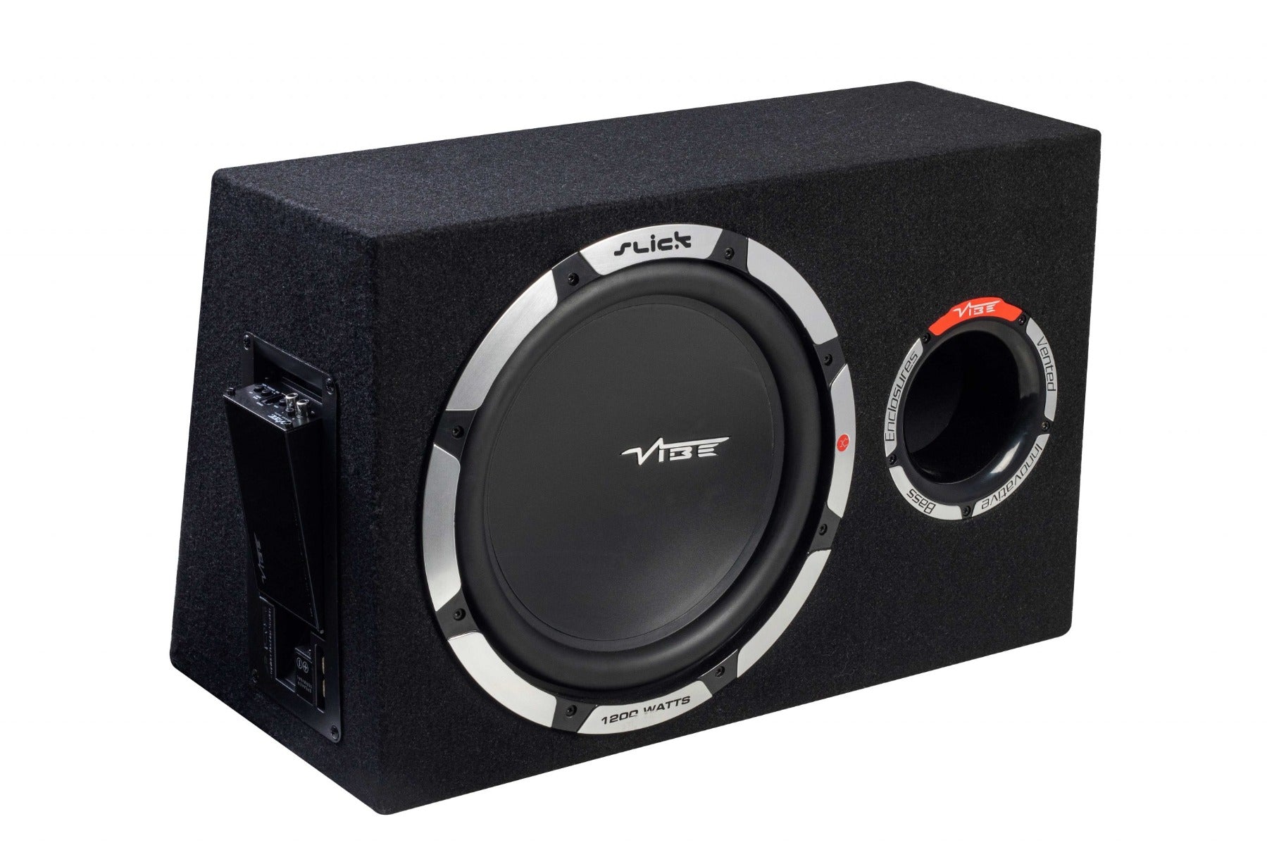 Vibe SLICKV12A-V2 + POWERBOX 400.1M 12 Inch 1200 Watts Active Bass Subwoofer Enclosure