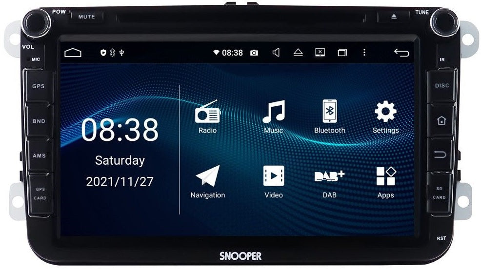 Snooper SMH-580VW 8" Multimedia Player DAB, Navigation Advanced Smartphone Apple CarPlay Android Auto