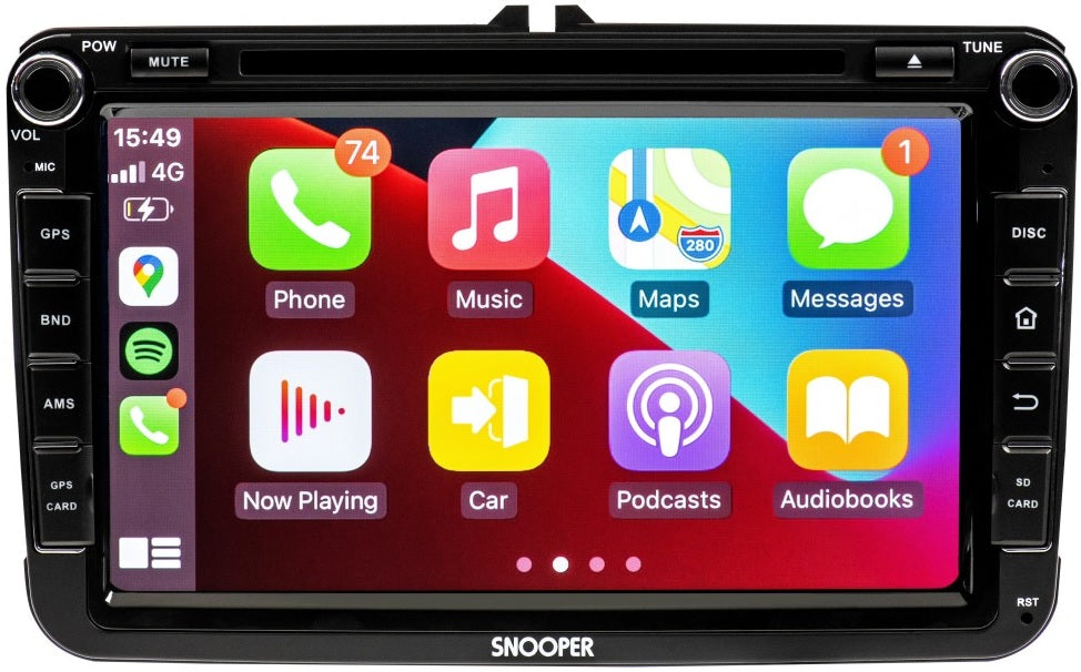 Snooper SMH-580VW 8" Multimedia Player DAB, Navigation Advanced Smartphone Apple CarPlay Android Auto