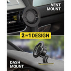 Scosche SMSDV-SP Adjustable Lock Nut MagSafe Magnetic Car Magic Mount Holder For Dashboard/Vent for Smartphones and Mobile Devices