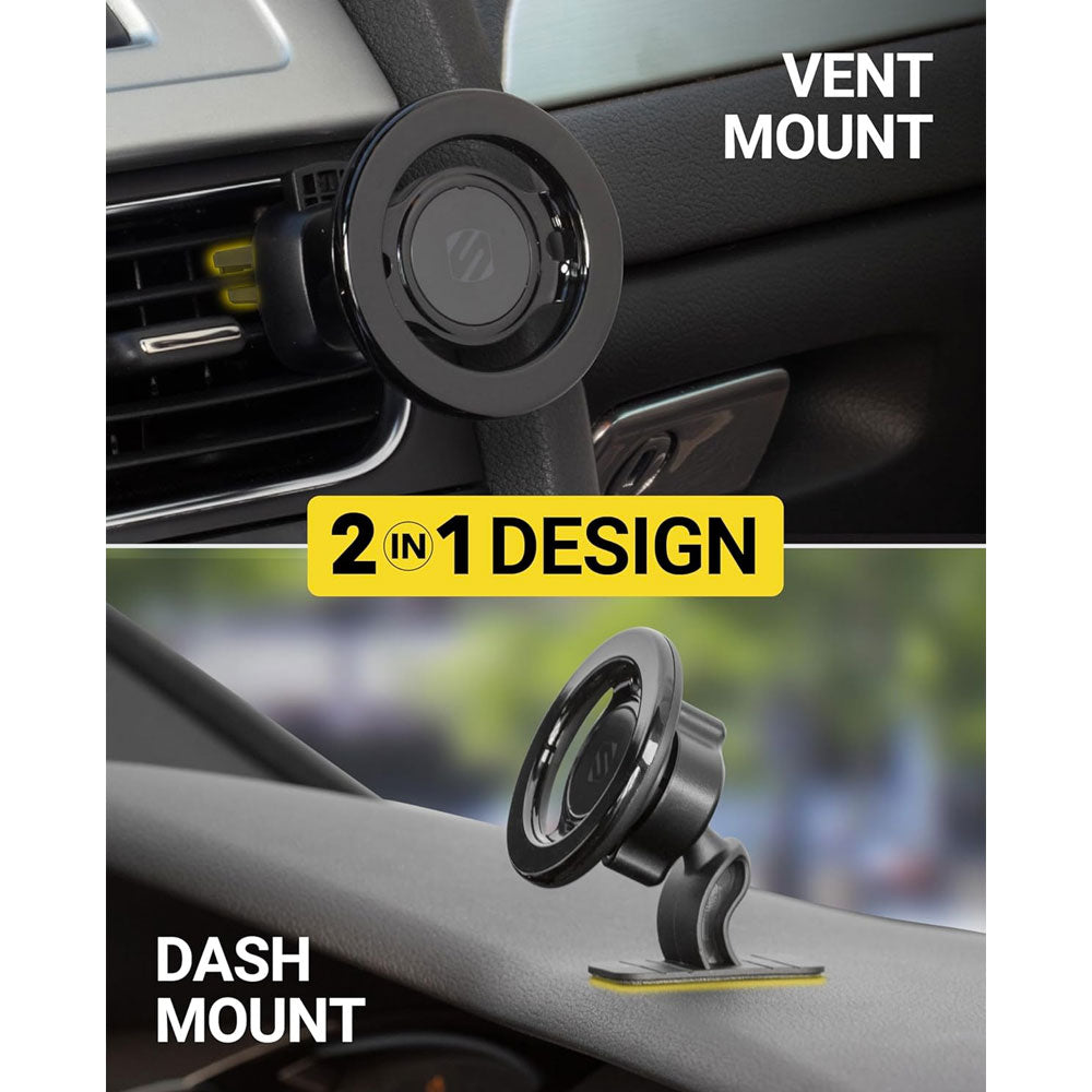 Scosche SMSDV-SP Adjustable Lock Nut MagSafe Magnetic Car Magic Mount Holder For Dashboard/Vent for Smartphones and Mobile Devices