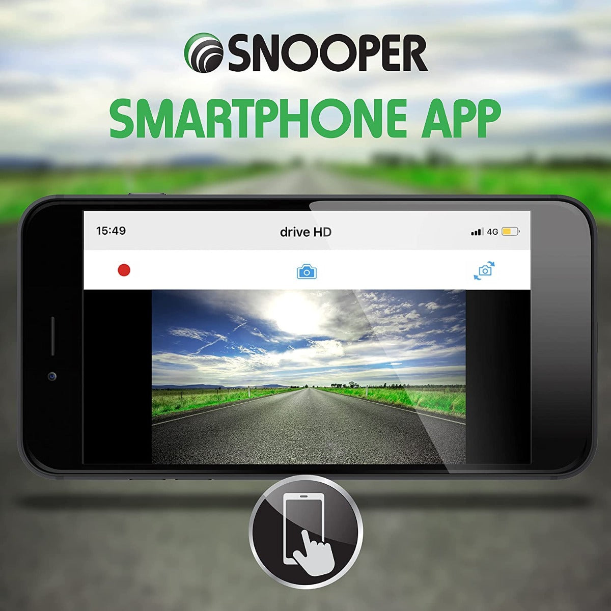 Snooper MY-CAM-RFC2 HD Dash Cam with Reversing, 3" LCD Screen, Loop Recording, GPS, Parking Mode and WiFi