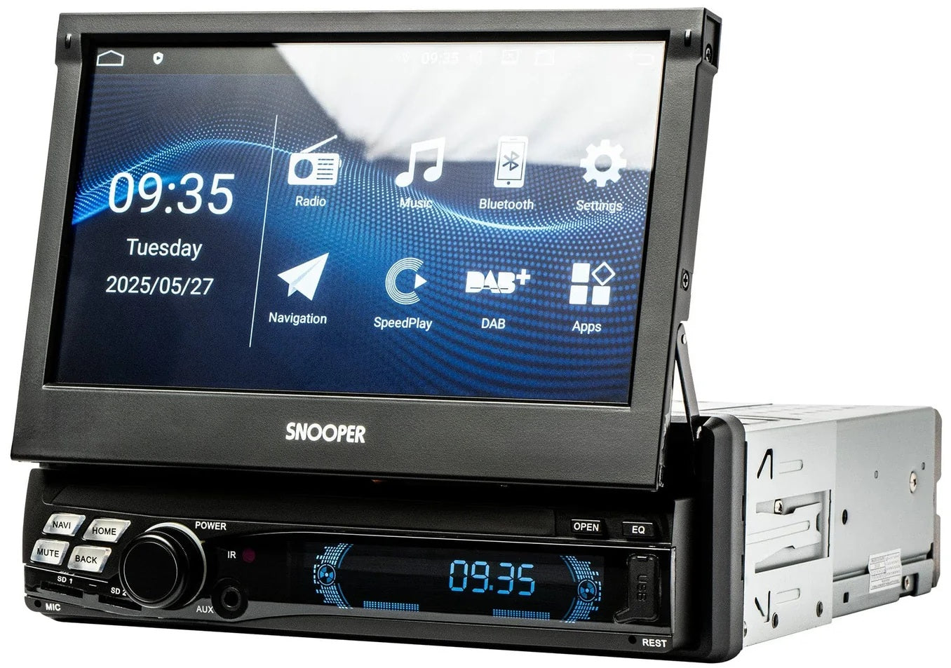 Snooper SMH-725DAB Single Din 7" Multimedia Receiver with Apple CarPlay, Android Auto, DAB/DAB+