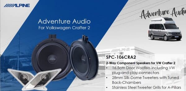 Alpine SPC-106CRA2 6.5" 2-Way Sound Upgrade Custom Fit Speakers for Mercedes Sprinter/VW Crafter