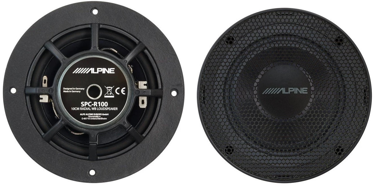 Alpine SPC-R100-S 12cm"  Upgrade Custom Fit Radial On-Dash Speakers